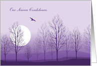 Purple Mountain Sunset, Condolences from Group card