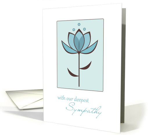 Single Blue Flower, Condolences from Group card (1369498)