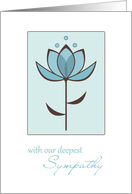 Single Blue Flower, Condolences from Group card