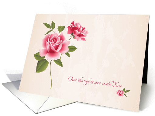 Pink Roses, Sympathy from Group card (1369566)