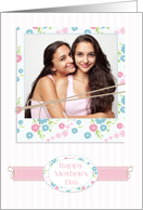 Floral Scrapbook Frame, Pink, Mother’s Day Photo Card