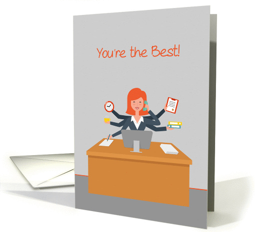 Administrative Professional Thank You, Multi-tasking Woman card