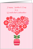 Heart Flower, Mother’s Day, Godmother card