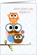 Owl Family, Father’s Day for Grandpa card