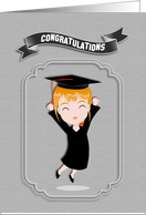 Congratulations, Happy Girl Graduate card