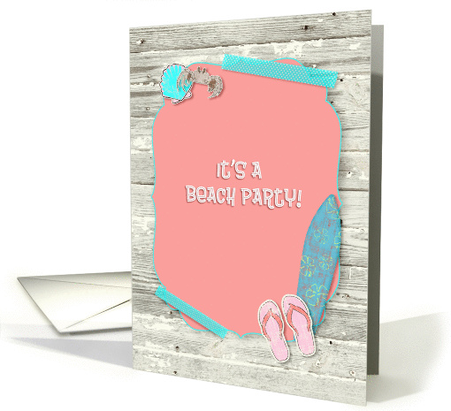 Beach Party Invitation card (1373588)