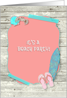 Beach Party Invitation card