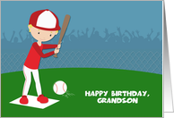 Baseball Theme, Birthday for Grandson card