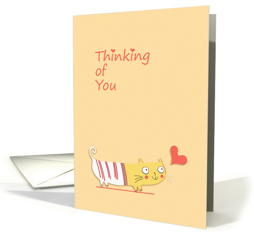 Thinking of You, Cute Cat, Heart card (1374162)