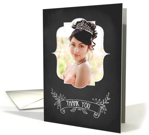 Chalkboard, Ornament, Thank You Photo card (1374420)