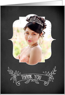 Chalkboard, Ornament, Thank You Photo Card