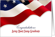 Army Boot Camp Graduate, American Flag card