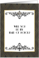 Art Deco, Maid of Honor Request card