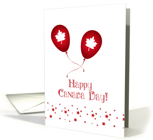 Canada Day Balloons, Red Stars card (1377052)