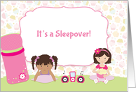 Sleepover Party Invitation, Girls card