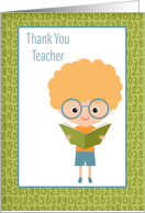 Teacher Thank You from Boy card