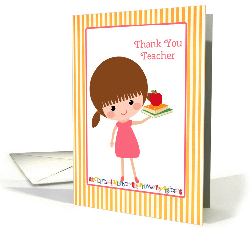Teacher Thank You from Girl card (1378708)