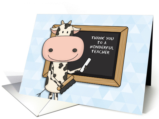 Teacher Thank You, Cow, Blackboard card (1378710)