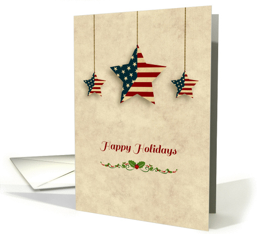 Happy Holidays, Patriotic Stars card (1379262)