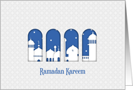 Ramadan, White Mosques, Arches card