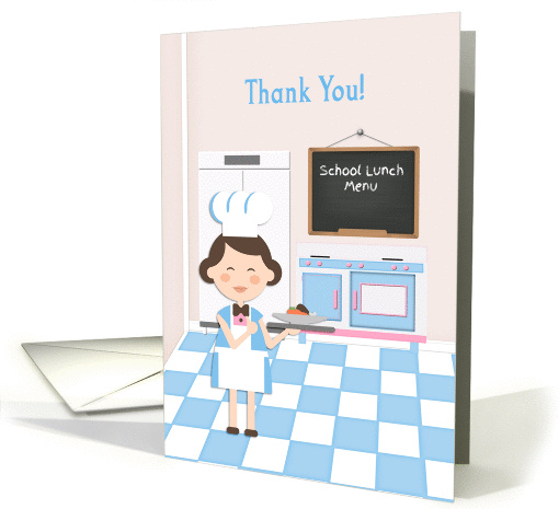 Thank You, School Lunch Woman card (1382324)