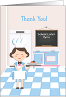 Thank You, School Lunch Woman card
