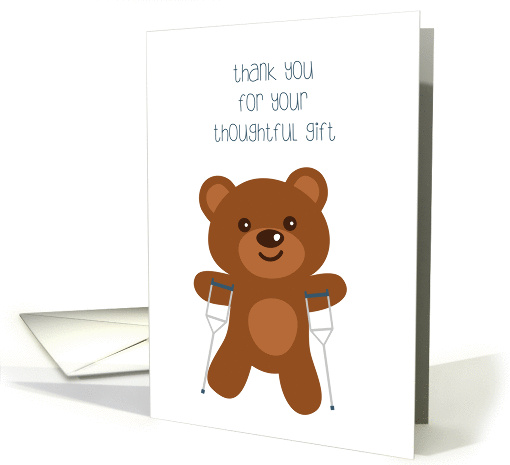 teddy bear with crutches