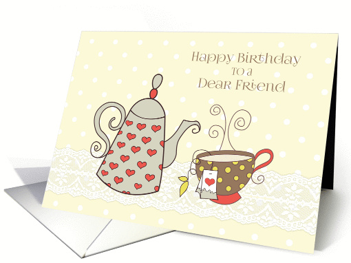 Tea Time Birthday for Friend card (1389248)