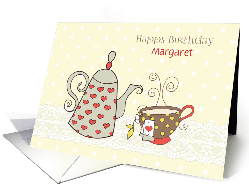 Tea Time Birthday, Customize Name card (1390018)