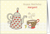 Tea Time Birthday, Customize Name card