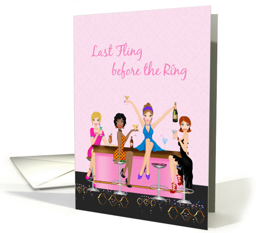 Bachelorette Girl's Night Out, Bar Scene card (1391642)
