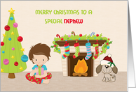 Christmas Morning for Nephew card