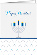 Menorah, Happy Hanukkah card