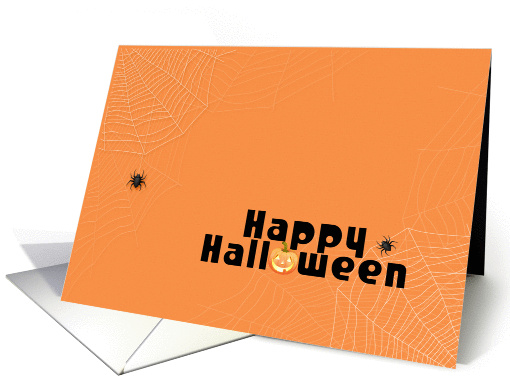 Spider with Web, Happy Halloween card (1396536)