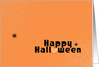 Spider with Web, Happy Halloween card