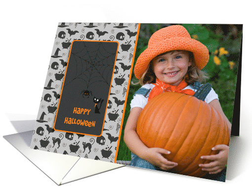 Witch's Brew Pattern, Halloween Photo card (1396626)