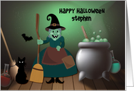 Witch with Cauldron, Personalize card