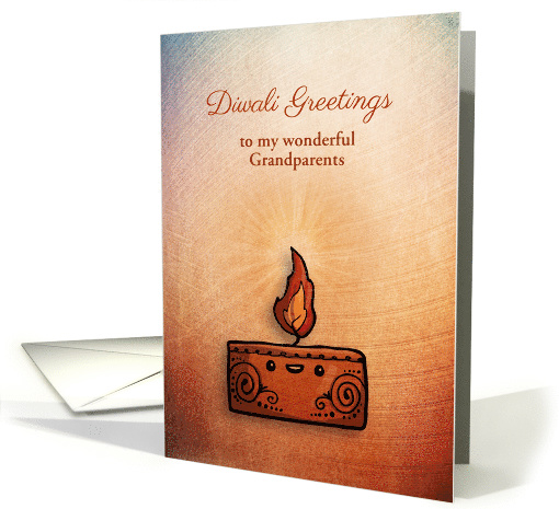 Diwali Candle with Textured Look, Personalize card (1397336)
