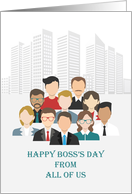Boss’s Day from All of Us, Business Team with City card