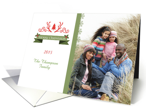 Rustic Elegance Christmas Photo card (1403314)