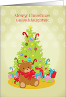Christmas Tree and Bear for Granddaughter card