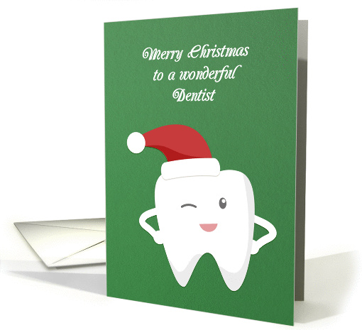 Holiday Tooth, Merry Christmas for Dentist card (1403912)