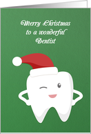 Holiday Tooth, Merry Christmas for Dentist card