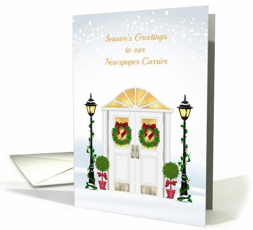 Season's Greetings for Newspaper Carrier card (1404128)