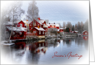 Waterfront Homes, Painted Effect, Season’s Greetings card