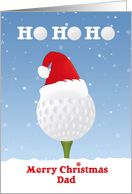 Golf Ball with Hat for Dad card