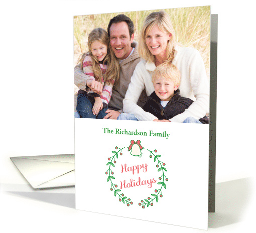 Happy Holiday Wreath Photo card (1405024)