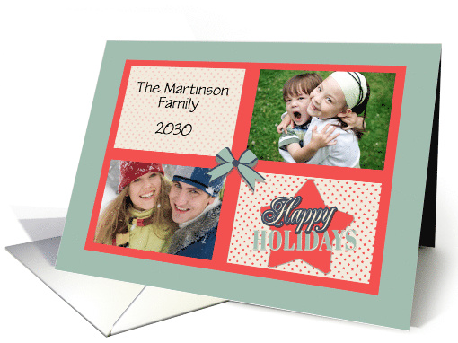 Retro Holiday Star, Two Photo card (1405066)