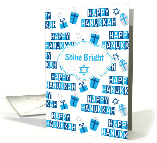 Happy Hanukkah Word Art & Gifts card (1405436)