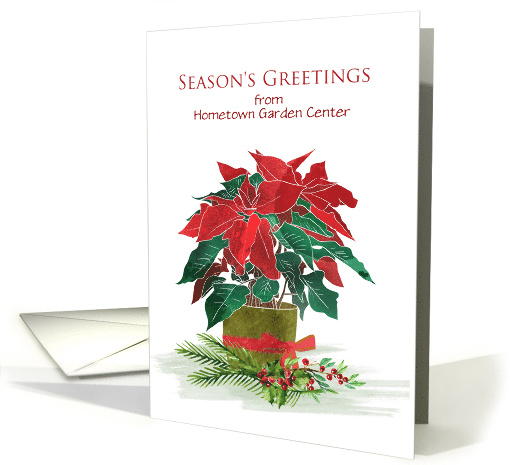 Season's Greetings Poinsettia Plant, Nursery-Garden Customize card